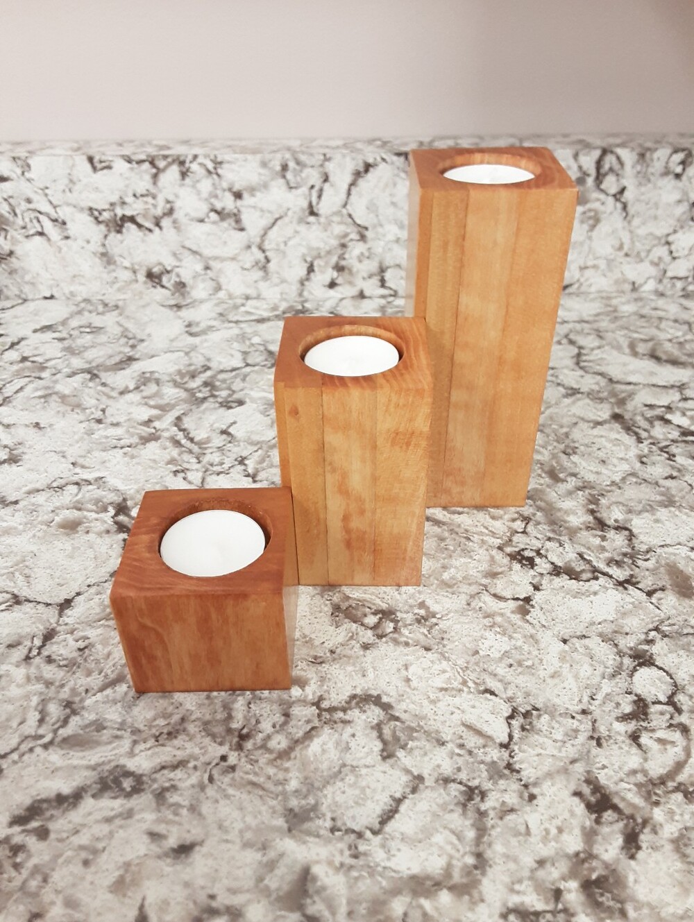 Handmade Tea Light Candle Holder Set
